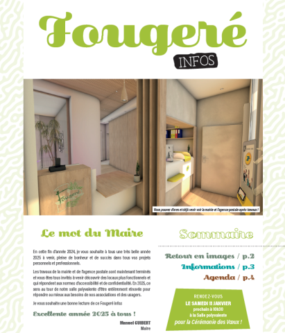 Capture d'écran de la couverture du Fougeré Infos